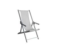 Sdraio da Mare con Braccioli Alluminio Textilene cm 98x67,5x106 h Bianco Cosma