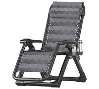 Sdraio prendisole con schienale regolabile, reclinabile, sedia pieghevole a gravità zero, portatile, mobili da giardino, campeggio, comodo lettino relax per interni ed esterni, con cuscino e