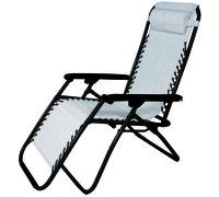 VERDELOOK Ibiza, Poltrona Sdraio Multi Posizione, 62x142x120 cm, Grigio