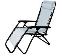 VERDELOOK Ibiza, Poltrona Sdraio Multi Posizione, 62x142x120 cm, Grigio