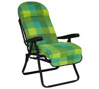 SDRAIO RECLINABILE DA GIARDINO CON POGGIAPIEDI ESTRAIBILE E CUSCINO IMBOTTITO