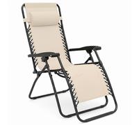 SDRAIO RECLINABILE GRAVITY GIARDINO RELAX ACCIAIO PIEGHEVOLE MODERNA BEIGE