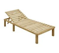 Sdraio Relax Giardino, Lettini Da Relax, Lettino da Giardino con Cuscino Beige Legno Pino Impregnato Per Esterno Spiaggia Terrazzo Mare Campeggio Migliorare Il Comfort Degli Incontri, Prendere Il Sole