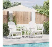 Sdraio Rocking Adirondack 2 pz Bianco HDPE