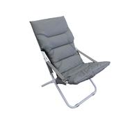 SDRAIO SEDIA POLTRONA PIEGHEVOLE ACCESSORI DA SPIAGGIA CAMPEGGIO ACCIAIO GRIGIO