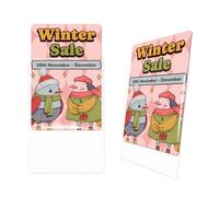 sdroceRyaM 100 custodie per carte collezionabili, ultra trasparenti, 6,3 x 8,9 cm, per carte da gioco, baseball, carte sportive, mini foto, carte magiche