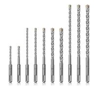 SDS più fori in mattoni incrociati, Set di punte for martello SDS Plus, multidimensione, punta a croce in carburo for muratura, calcestruzzo, pietra, mattoni, 2-9 pezzi(9PCS)