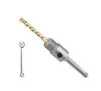 SDS PLUS - Prolunga asta per corone di perforazione, lunghezza 110 mm, con filettatura M22, punta di centraggio