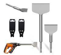 SDS PLUS - Set di 2 scalpelli da 75 x 165 mm e scalpello piatto da 100 x 280 mm, per piastrelle, colla per piastrelle, cemento, pietra naturale, muratura, lavori standard fai da te, ecc