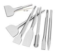 SDS-Plus - Set di 7 punte per trapano per calcestruzzo, per muratura, scanalatura, raschiatura a punta piatta, scalpelli in acciaio 40Cr con martello rotante SDS Plus per il miglioramento della casa