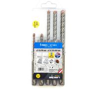 Sds Plus Set Trapano 5 - 10mm Force-X, per Cemento Armato, Pietra Dura Ughi