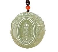 sdSDGrw collana di giada, Ciondolo in giada magica con Buddha di naturale, personalità Yu Pei, uomini e donne
