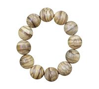 sdSDGrw rosario, Bracciale in legno di Agar Papua da 20 mm, incenso al latte, perline Buddha in naturale, braccialetto a cerchio singolo, rosario for il canto della meditazione