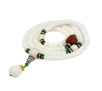sdSDGrw rosario, Bracciale Mala, 108 Perline di Legno 6/7/8Mm Originale con Ciondolo Loto Preghiera Buddista Tibetana Collana Elastica Fatta a Mano Macrame Stile Nazionale Ebreo