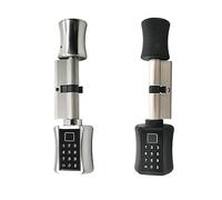 SDSKZOZP Password di serratura a cilindro intelligente con impronta digitale Serratura elettronica biometrica tastiera a codice domestica(Black,70mm)