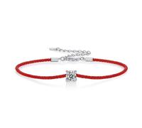 SDSLKAVHZ Bracciale della corda rossa mozzano moda, regolabile, s925 argento coppia bracciale talismano della vita