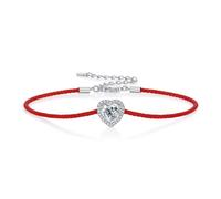 SDSLKAVHZ Bracciale della corda rossa mozzano moda, regolabile, s925 argento coppia bracciale talismano della vita