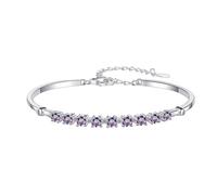 SDSLKAVHZ Bracciale in mozzano colore regolabile colore D 0.1ct, signora s925 argento puro moda zirconio bracciale (multicolore opzionale)
