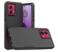 SDTEK Cover per Motorola Moto G84 Robusta Heavy Duty Dual Layer Custodia (Nero)