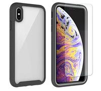 SDTEK Custodia Compatible con iPhone XR, 360 Vetro Temperato Pellicola Prottetiva Schermo Integrata Protezione Case Cover