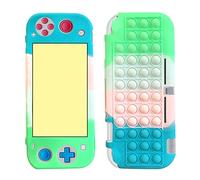 SDTEK Custodia Compatible con Nintendo Switch Lite, Bubble Pop Case Cover Silicone Fidget (Verde/Rosa/Blu)