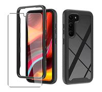 SDTEK Custodia Compatible con Samsung Galaxy S23, 360 Vetro Temperato Pellicola Prottetiva Schermo Integrata Protezione Case Cover (Compatibile con sblocco Tramite Impronta Digitale)