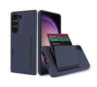 SDTEK Custodia Compatible con Samsung Galaxy S23, Cover con Slot Compatible con Carte Credito (Marina)