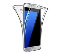 SDTEK Custodia Compatible con Samsung Galaxy S7 Edge, Protezione 360 Gradi Caso Trasparente Clear Silicone Gel Cover Case