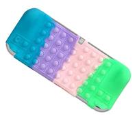 SDTEK Custodia per Nintendo Switch OLED, Bubble Pop Case Cover Silicone Fidget (Blu/Viola/Rosa/Verde)