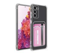 SDTEK Custodia per Samsung Galaxy S20 Fe Cover Trasparente Gel Antiurto Protezione Antigoccia Portacarte