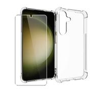 SDTEK Custodia per Samsung Galaxy S24, Cover Trasparente Gel Morbido [Angoli Dell'airbag] + Protezione dello Schermo Vetro Temperato