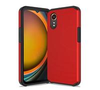 SDTEK per Samsung Galaxy Xcover 7 Cover Doppio Strato Robusta Protezione Potenziata Fotocamera Assorbi Urti (Rosso)
