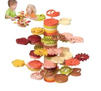 Sdtgrtht Gioco Di Equilibrio Impilabile Blocchi,Costruzione Sviluppa la Logica | Blocchi di impilamento a Forma di albero Colorati per,Regalo per l'Età Prescolare e