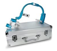 SDTOOP Lente binoculare a LED montata sulla Testa, Lente Dentale - Altezza della Luce Regolabile + Distanza interpupillare, con Lente 1,5X + Filtro, for odontoiatria, Laboratorio(Blue,3.5X)