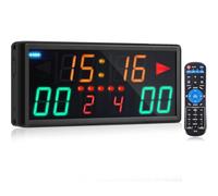 SDTOOP Tabellone segnapunti elettronico a 10 cifre, Tabellone segnapunti Digitale con Timer, con Telecomando, Timer Positivo/Conto alla rovescia, for Giochi Sportivi di pallavolo, Baseball, Ping-Pong
