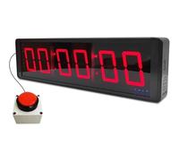 SDTOOP Timer da Competizione a 6 cifre, Timer da Palestra con Pulsante cronometro, Timer a intervalli for Allenamento Fitness da 3 Pollici, con Telecomando, for Palestra, Gioco, Gare di velocità