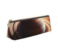 SDTYKHJ Astuccio per matite con anello di Saturno, borsa per matite grande, portatile, portamonete, borsa cosmetica estetica, borsa per il trucco in pelle