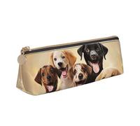 SDTYKHJ Astuccio per matite con cani Happy Party Big Pencil Bag portatile portamonete estetico borsa cosmetica borsa in pelle per trucco