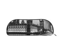 SDTYKHJ Astuccio per matite con case del parlamento grande astuccio portatile portamonete estetico borsa cosmetica in pelle borsa per il trucco, Argento, Taglia unica