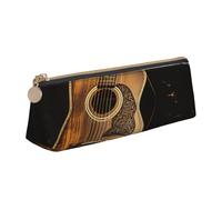 SDTYKHJ Astuccio per matite con chitarra Old West Big Pencil Bag portatile portamonete estetico borsa cosmetica in pelle