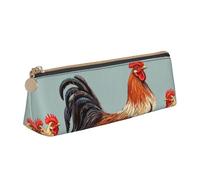 SDTYKHJ Astuccio per matite con stampa di pollo, borsa per matite grande, portatile, borsa per cosmetici estetica, borsa per il trucco in pelle