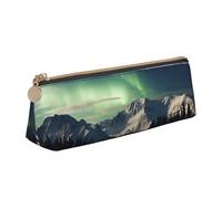 SDTYKHJ Astuccio portamatite Northern Aurora Night Big Pencil Bag Portatile Coin Pouch Estetica Cosmetici Borsa in Pelle Trucco Bag