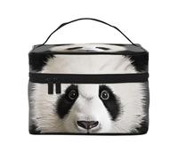 SDTYKHJ Beauty case da donna, borsa per cosmetici da viaggio, borsa da toeletta con adorabile panda e testa di orso, organizer per il trucco con manico