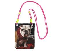 SDTYKHJ Borsa a tracolla per telefono cellulare amante Bulldog borse a tracolla impermeabile borsa per telefono cellulare borsa a tracolla per le donne