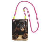SDTYKHJ Borsa a tracolla per telefono cellulare Cane Bassotto Borse a tracolla Impermeabile Borsa per cellulare Borsa a tracolla per le donne