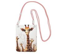 SDTYKHJ Borsa a tracolla per telefono cellulare carino cartone animato divertente giraffe borse a tracolla impermeabile borsa a tracolla per le donne