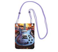 SDTYKHJ Borsa a tracolla per telefono cellulare con chitarra elettrica magica borsa a tracolla impermeabile borsa a tracolla per le donne