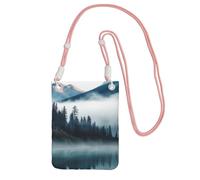 SDTYKHJ Borsa a tracolla per telefono cellulare con montagne nebbiose paesaggistiche borse a tracolla impermeabile per telefono cellulare borsa a tracolla per le donne