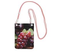 SDTYKHJ Borsa a tracolla per telefono cellulare rosso vino uva borse a tracolla impermeabile borsa per telefono cellulare borsa a tracolla per le donne