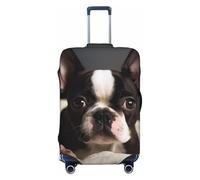 SDTYKHJ Copertura per bagagli da viaggio alla moda per valigie carina Boston Terrier spandex coperture per bagagli lavabili coperture per valigie antigraffio per valigie da 45-81 cm, Nero , S